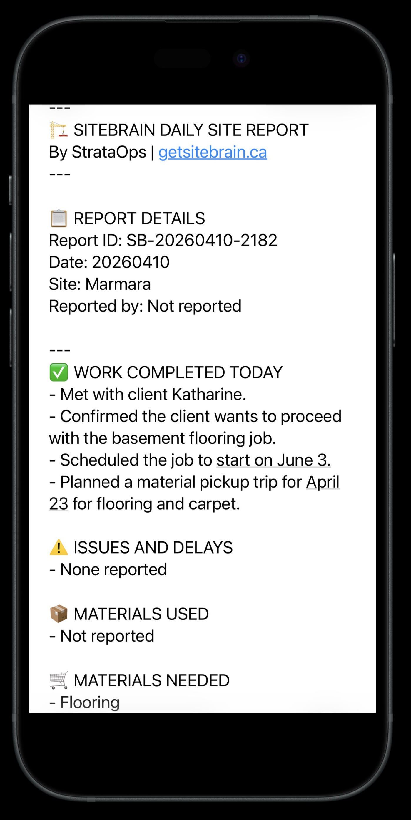 SiteBrain Daily Report