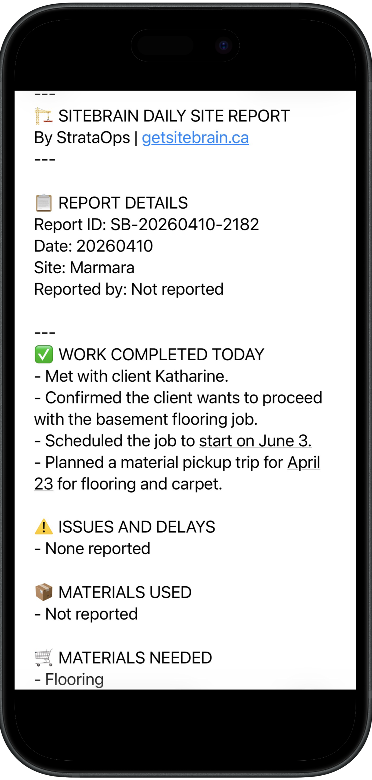 SiteBrain — AI Site Reports for Canadian Contractors in 60 Seconds